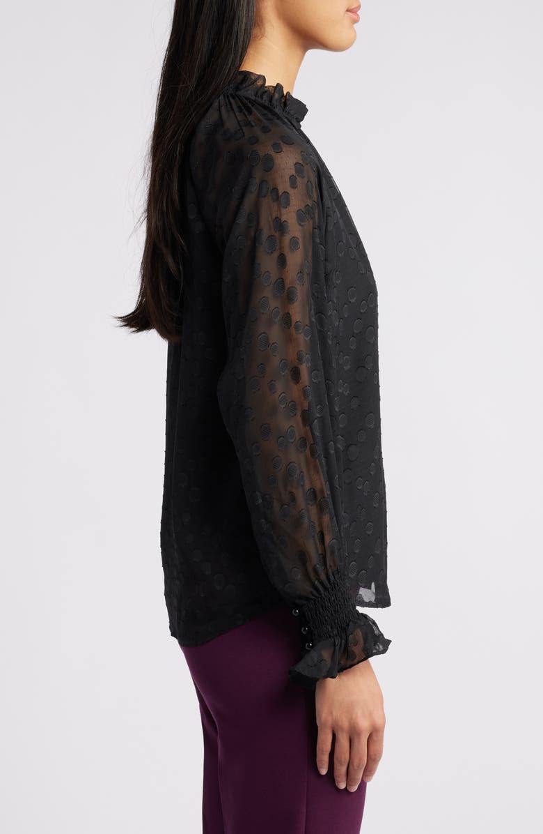 Anne Klein Ruffle Trim Shirt, Alternate, color, 