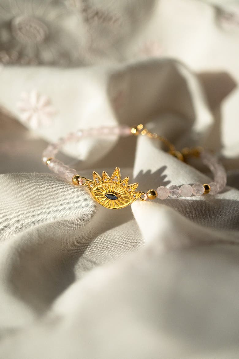 Heart Healing Evil Eye Bracelet, Alternate, color, Gold