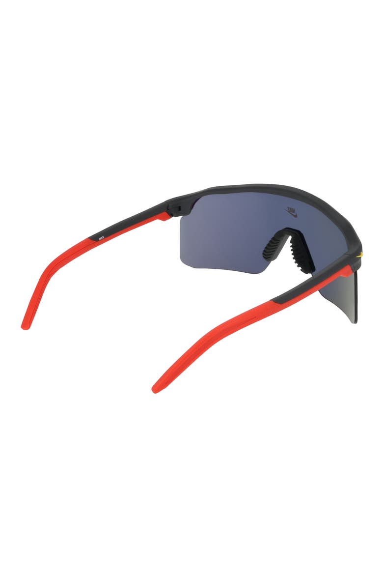 Expedition 61mm Shield Sunglasses, Alternate, color, MATTE DARK SMOKE GREY / RED