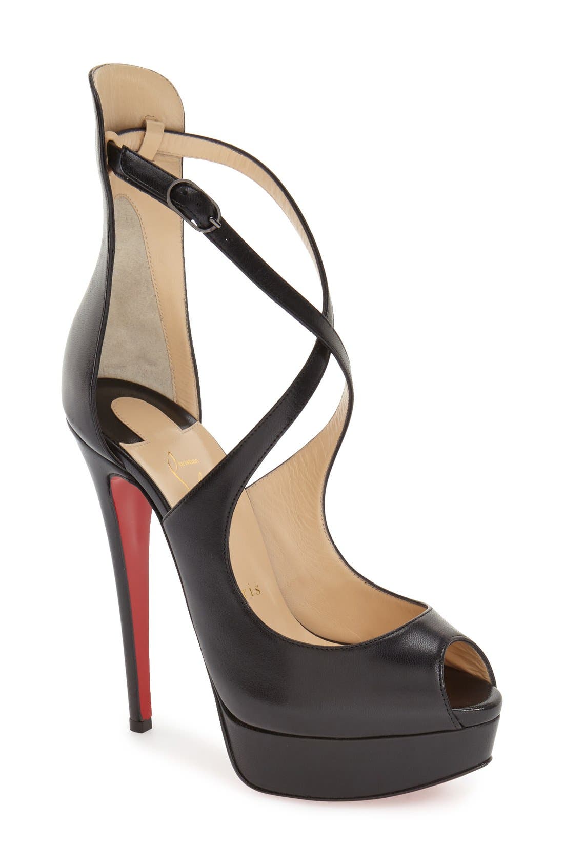 Christian Louboutin 'Marlenalta' Platform Peep Toe Pump, Main, color, 