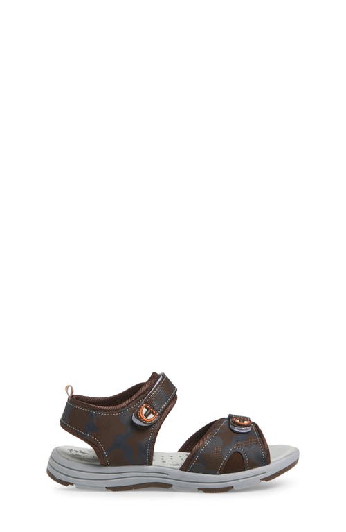 Extreme By Eddie Marc Kids' Camo Two Strap Sandal In Brown