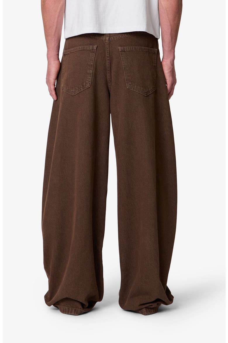 Exposed Shank Relaxed Barrel Leg Jeans, Alternate, color, BROWN