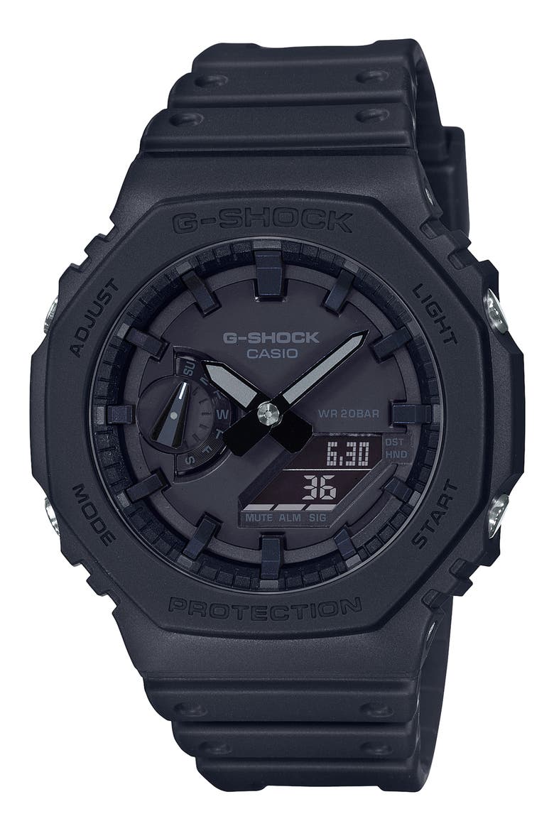 GA2100 Ana-Digi Resin Watch, 48.5mm, Main, color, BLACK