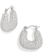 Nordstrom Wide Pavé Cubic Zirconia Hoop Earrings
