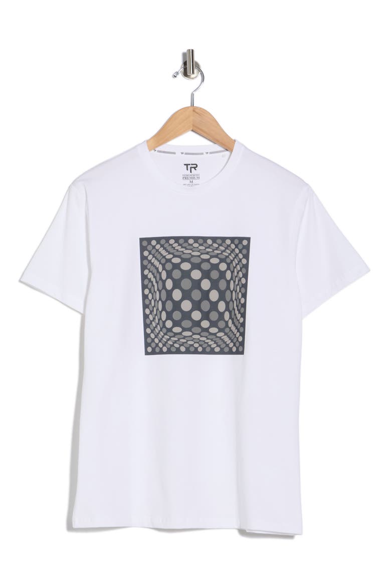 3D Abstract Graphic T-Shirt, Alternate, color, WHITE