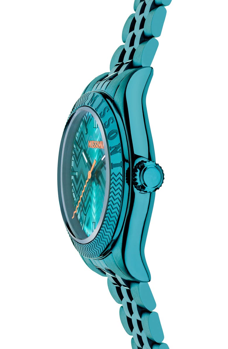 Missoni Classic Bracelet Watch, 34mm, Alternate, color, Ip Green