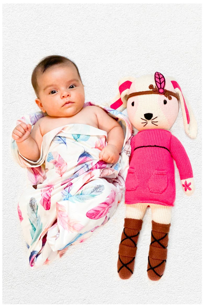 Bella Bunny 20" Hand-Knit Stuffed Animal, Alternate, color, PINK