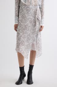 Acne Studios Inouka Paisley Silk Skirt