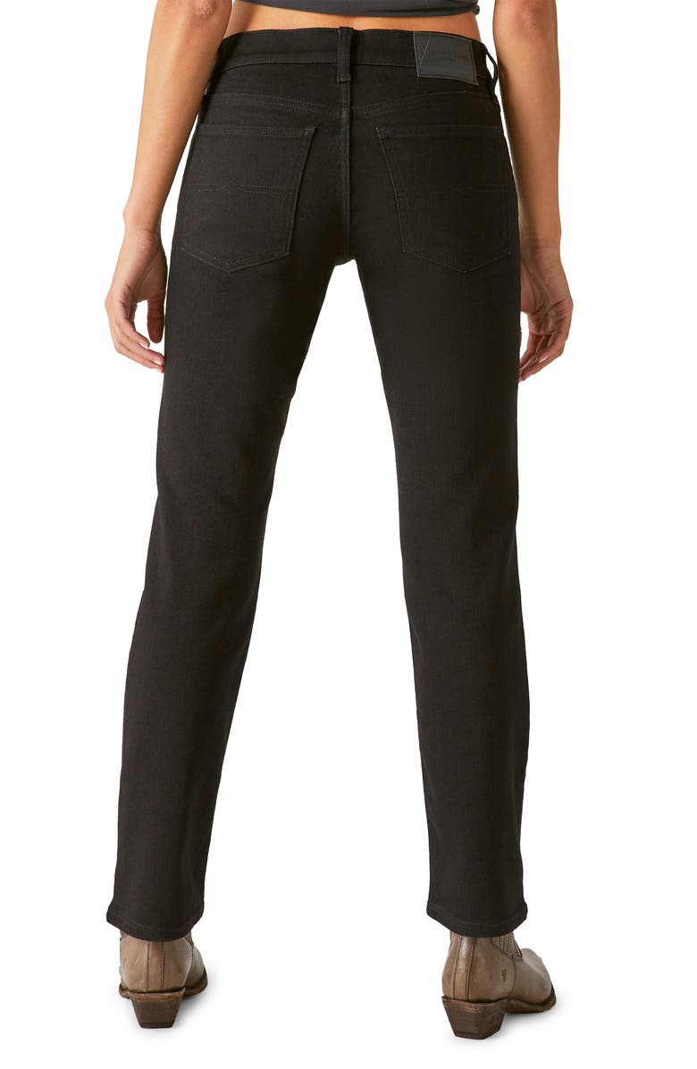 Lucky Brand Sweet Straight Leg Jeans, Alternate, color, Clean Black