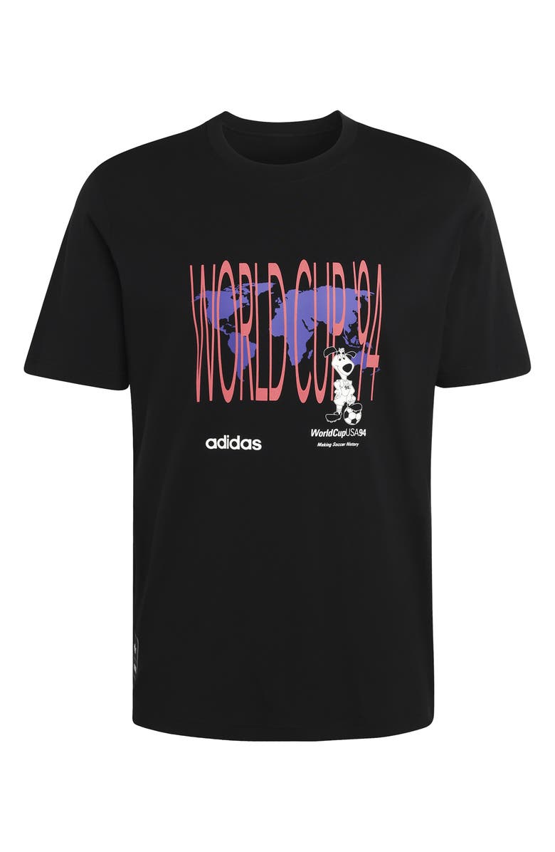 adidas FIFA World Cup 94 Striker Cotton Graphic T-Shirt, Alternate, color, Black