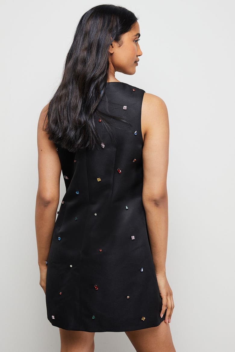Sleeveless Sequin Mini Dress, Alternate, color, Black
