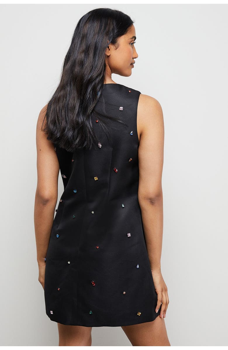 Warehouse Sleeveless Sequin Mini Dress, Alternate, color, Black