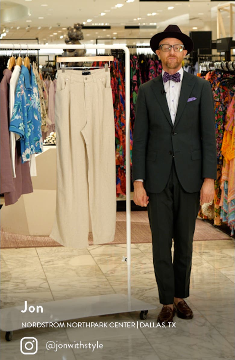 Pleated High Waist Wide Leg Trousers, sales video thumbnail