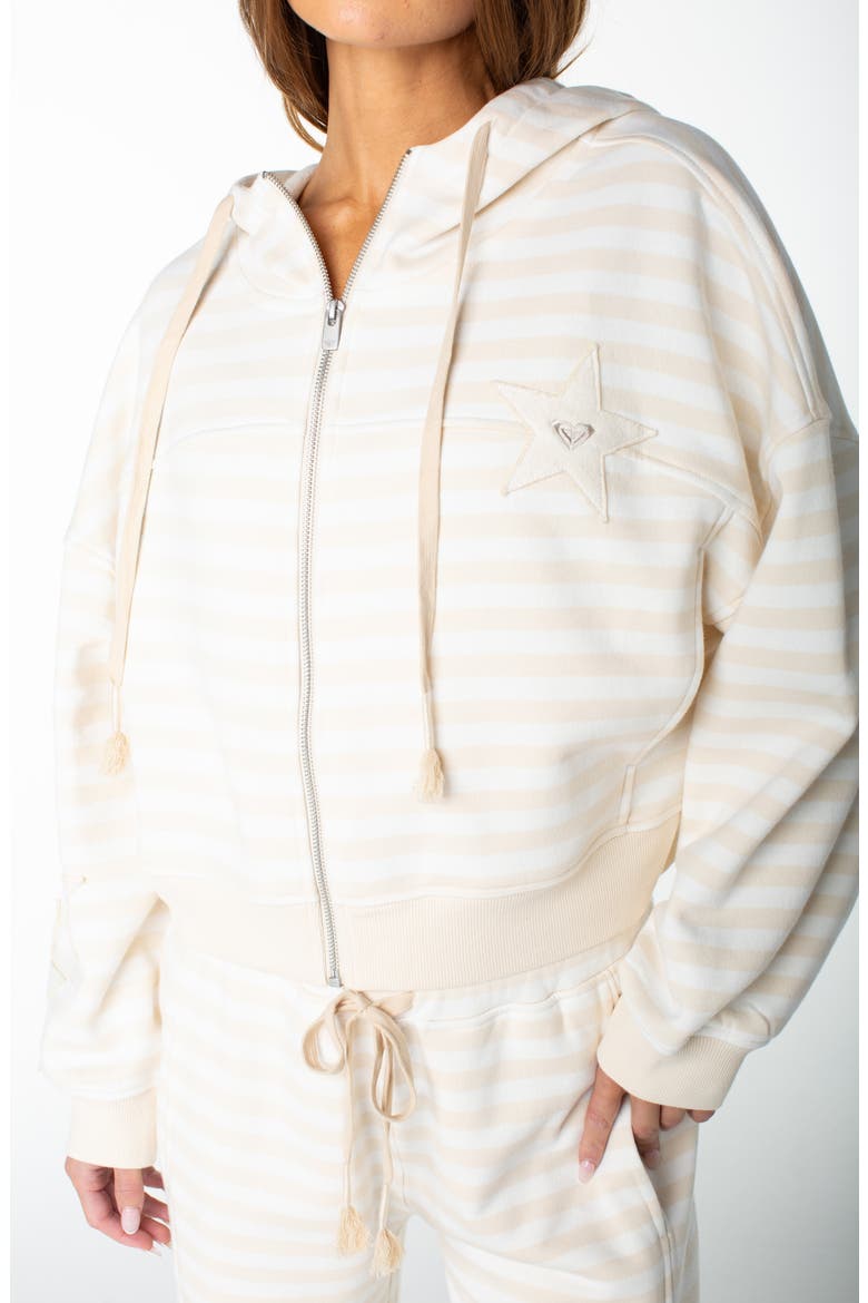 Fringing Reefs Stripe Hoodie, Alternate, color, PARCHMENT