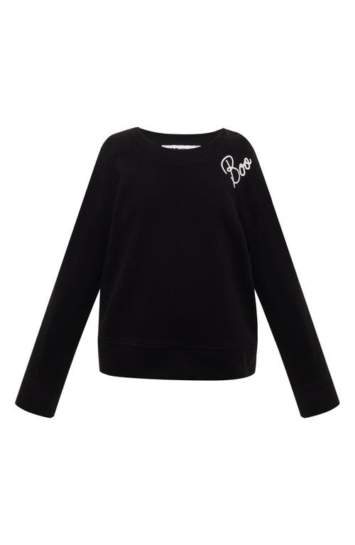 Beach Riot Kids' Little Cassia Brushed Fleece Sweatshirt In Black