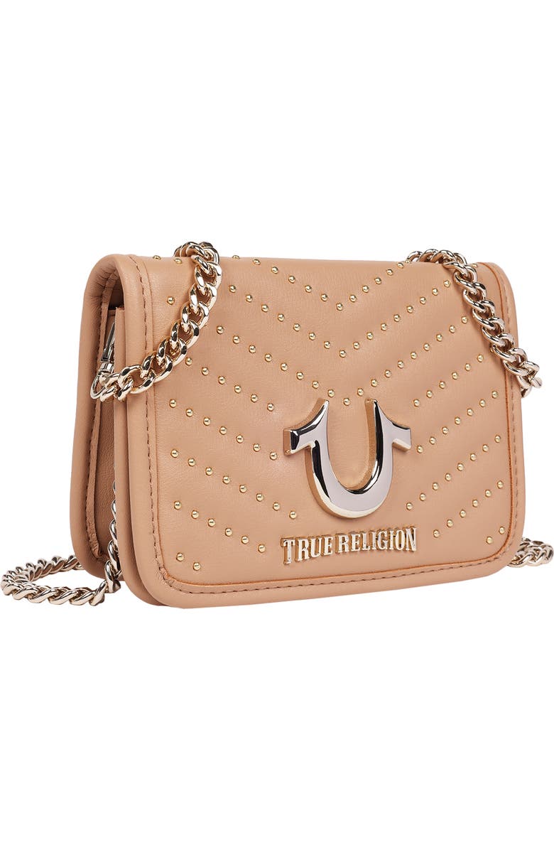 True Religion Horseshoe Flap Crossbody Bag, Alternate, color, Camel