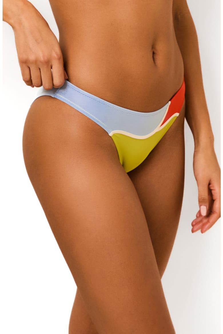 Teagan Colorblock Bikini Bottoms, Alternate, color, FLORAL COLOR BLOCK