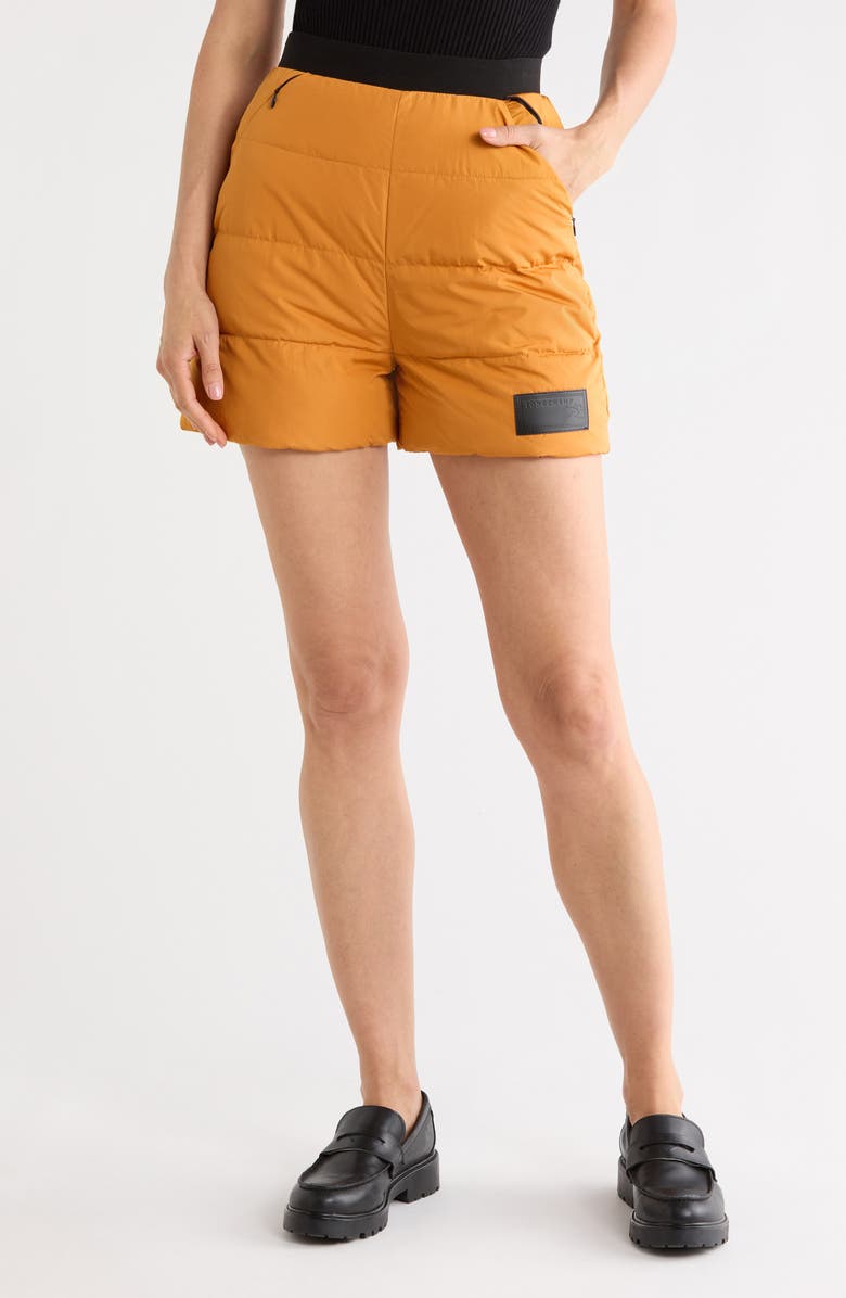 Longchamp Quilted Shorts, Main, color, Saffron