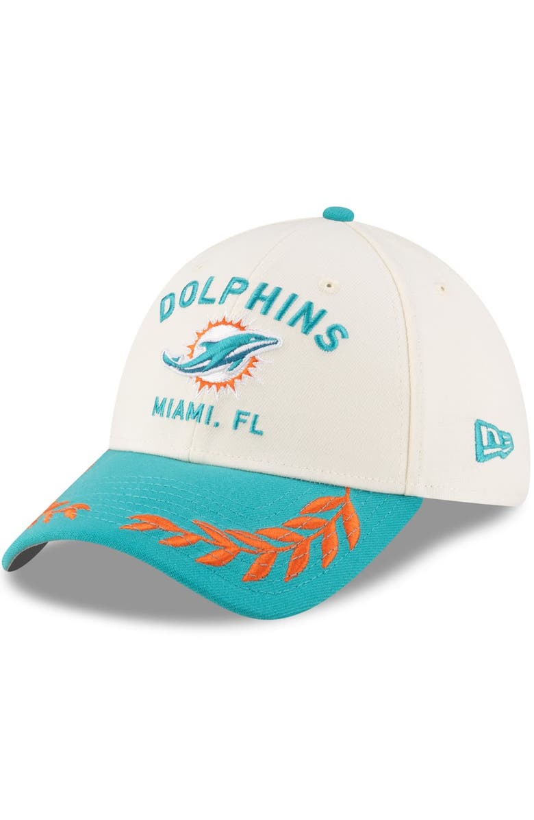 New Era Men's New Era Cream/Aqua Miami Dolphins 2025 NFL Draft 39THIRTY Flex Hat, Alternate, color, Cream