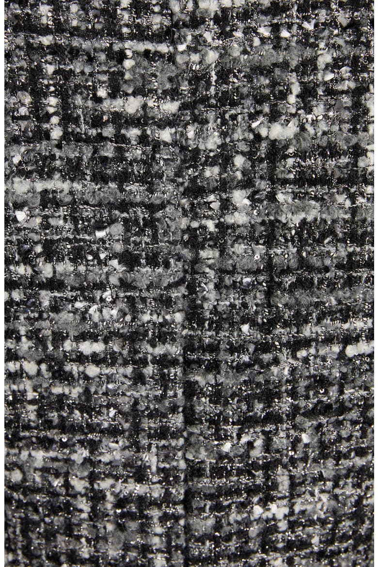Fringed Metallic Tweed Jacket, Alternate, color, NERO/ GRIGIO MEDIO/ BIANCO
