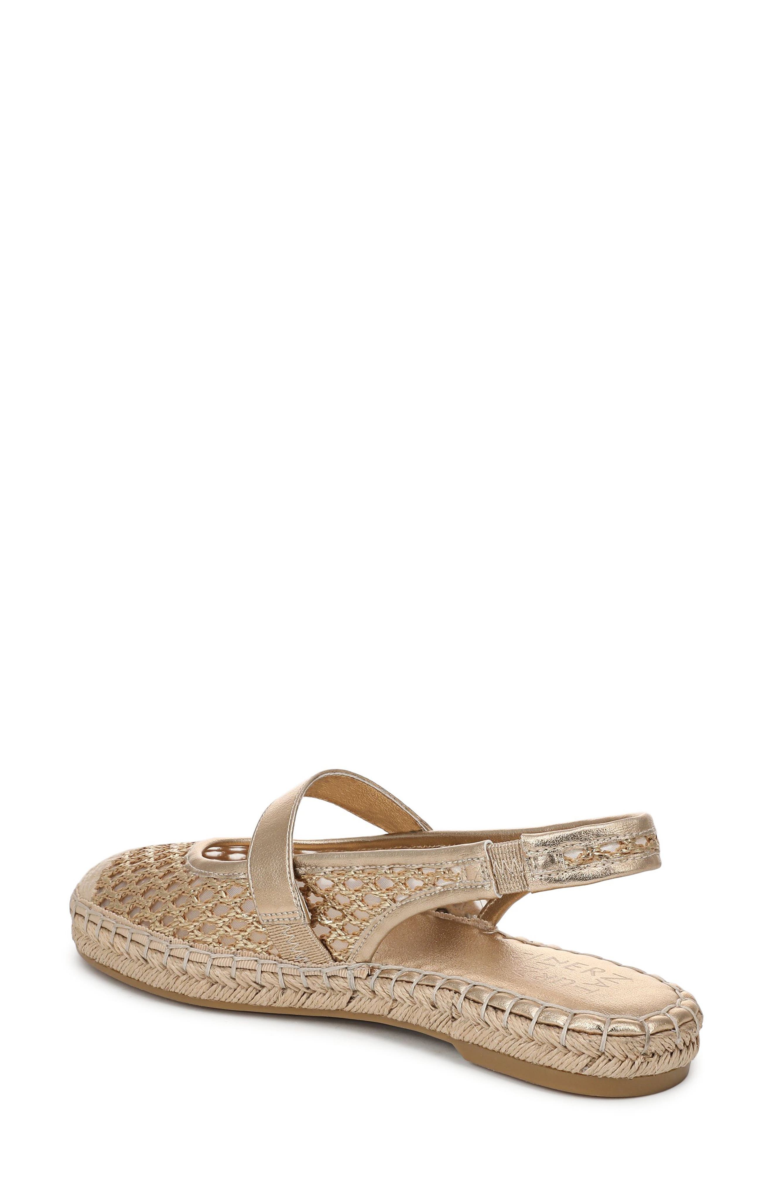 Jolie Slingback Espadrille Flat, Alternate, color, GOLD METALLIC MULTI
