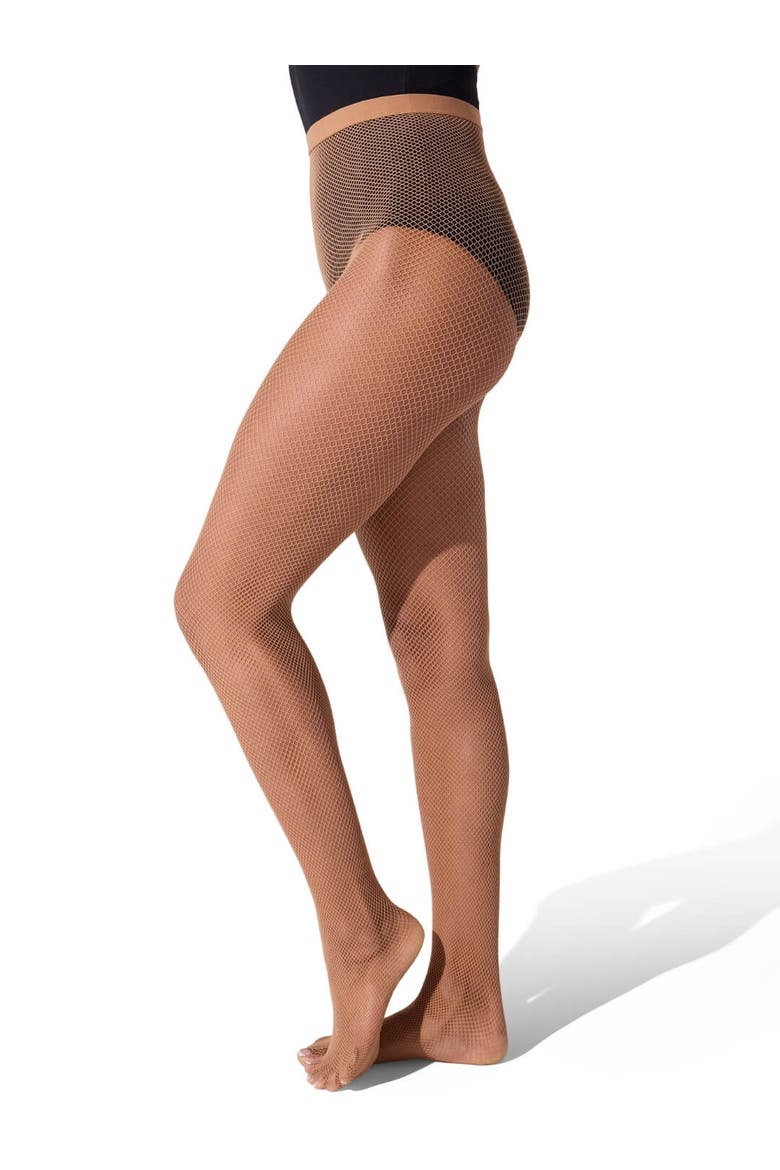 Classic Fishnet Seamless Tight, Main, color, dark brown