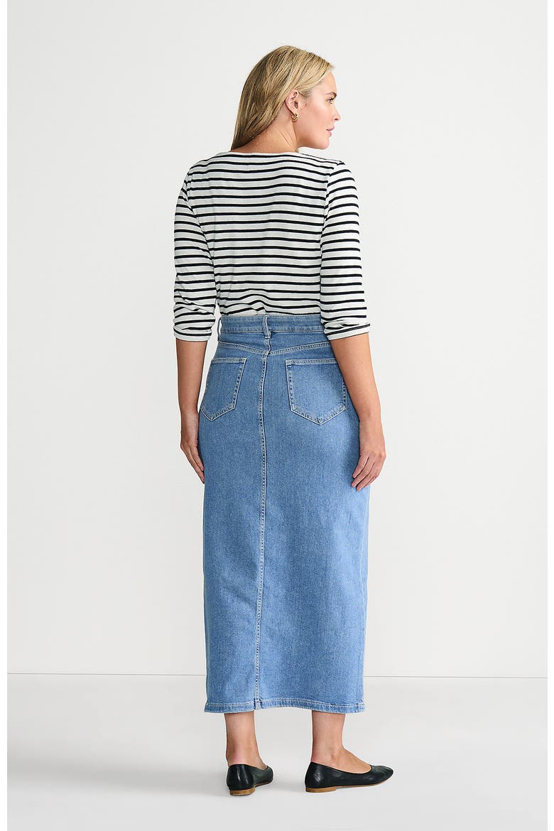 Plus Size Soft Denim Maxi Skirt, Alternate, color, Hutton Blue Wash
