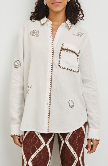 Rails Saya Embroidered Button Down