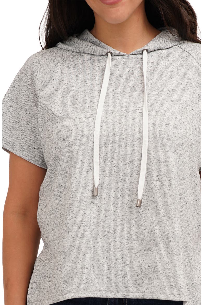 Short Sleeve Pullover Hoodie, Alternate, color, MIDNIGHT/ BLACK