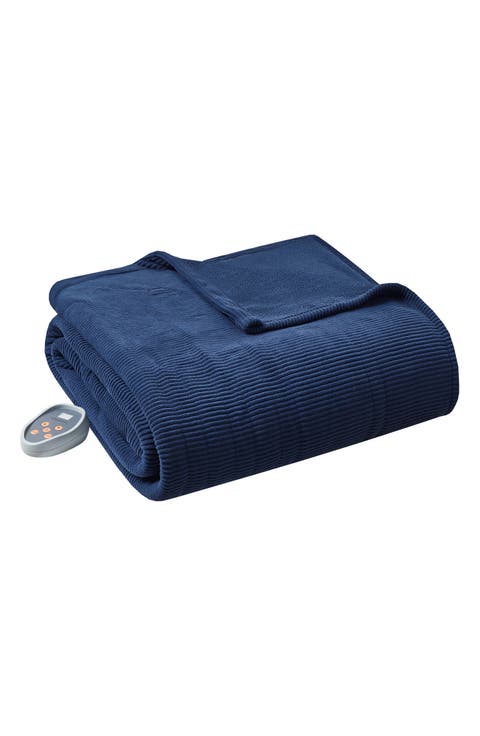 Electric Micro Fleece Heated Blanket with Secure Comfort Technology