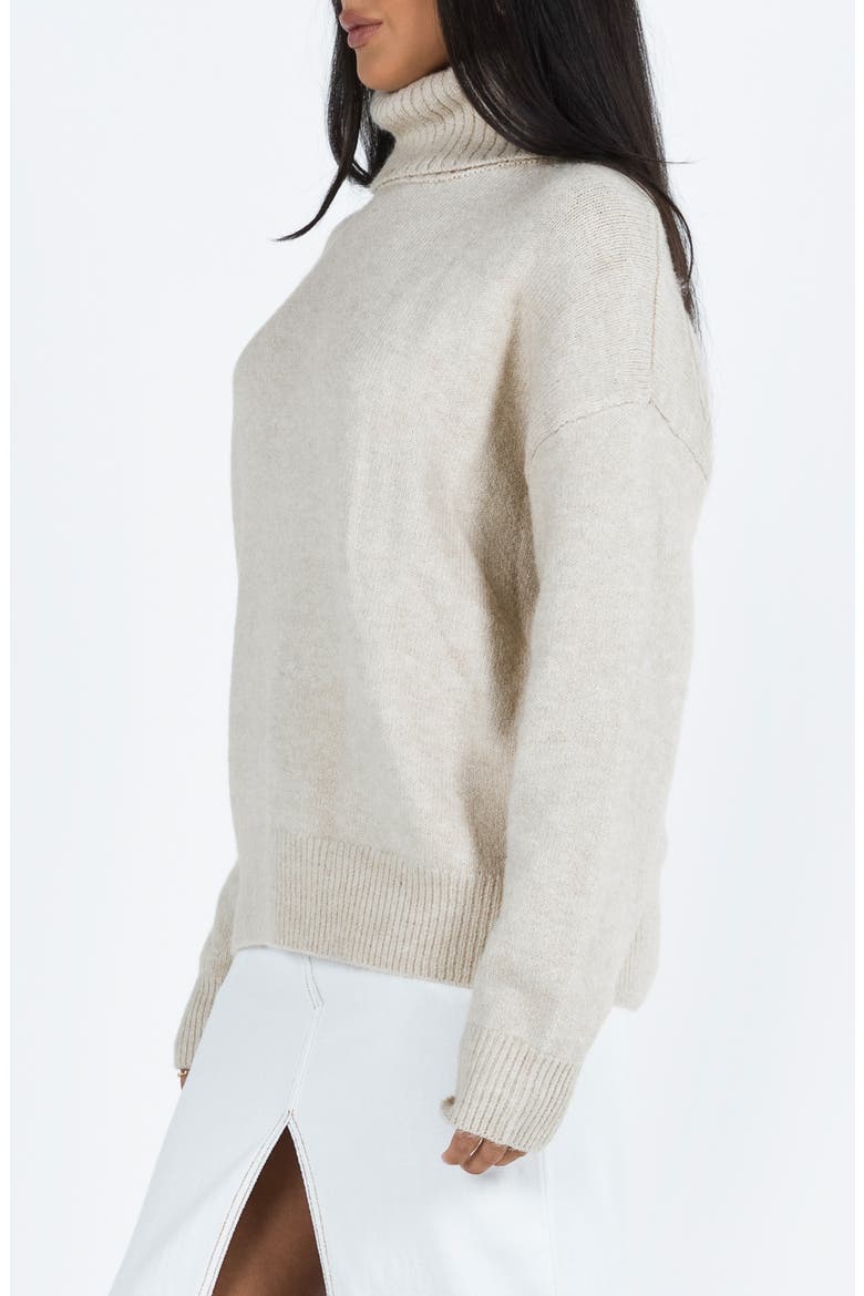 Oswin Oversize Turtleneck Sweater, Alternate, color, BEIGE