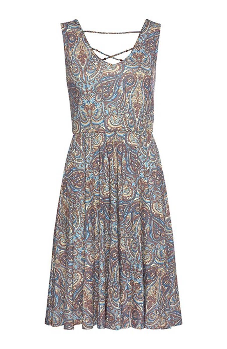LASCANA Women's Sleeveless Paisley Dress, Alternate, color, 