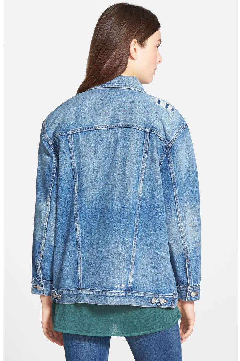 Oversize Jean Jacket, Alternate, color, LENOX WASH