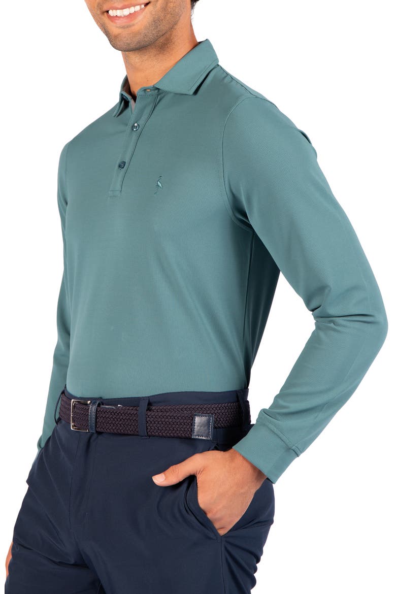 Micro Grid Performance Polo, Alternate, color, JADE MIST