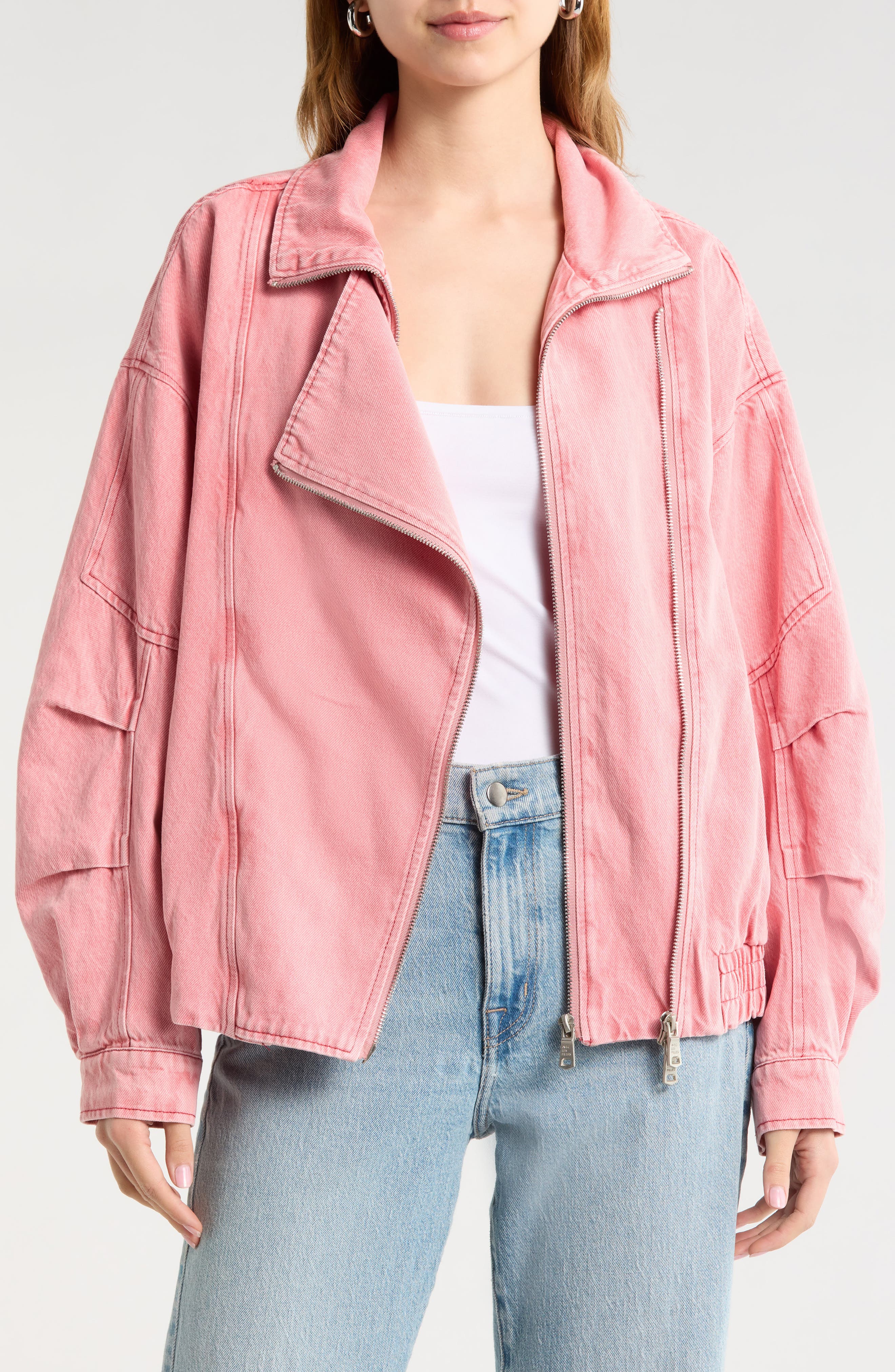 Denim Bomber Jacket - image 3