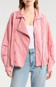 Avec Les Filles Denim Bomber Jacket