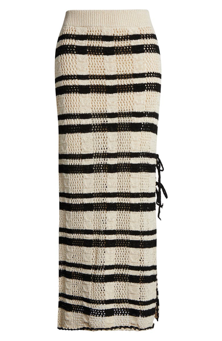 Elan Open Stitch Side Slit Cover-Up Maxi Skirt, Alternate, color,