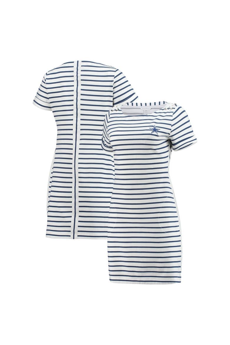 Women's Tommy Bahama White Dallas Cowboys Tri-Blend Jovanna Striped Dress, Main, color, White