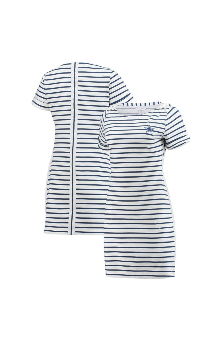 Tommy Bahama Women's Tommy Bahama White Dallas Cowboys Tri-Blend Jovanna Striped Dress, Main, color, 