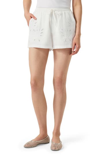 Splendid Cayden Embroidered Drawstring Waist Shorts