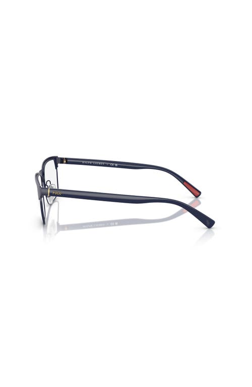 Polo Ralph Lauren 57mm Rectangle Optical Glasses In Blue