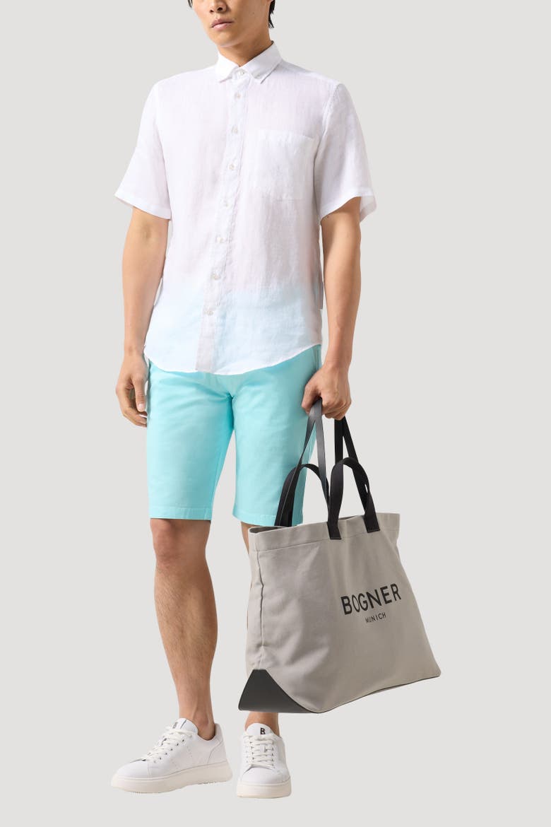 Leinen-Kurzarm-Hemd Lykos, Alternate, color, White
