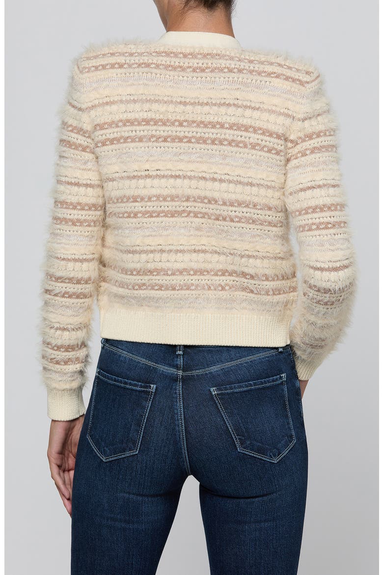 Ariadne Mix Stitch Cardigan, Alternate, color, ECRU/ NATURAL MULTI