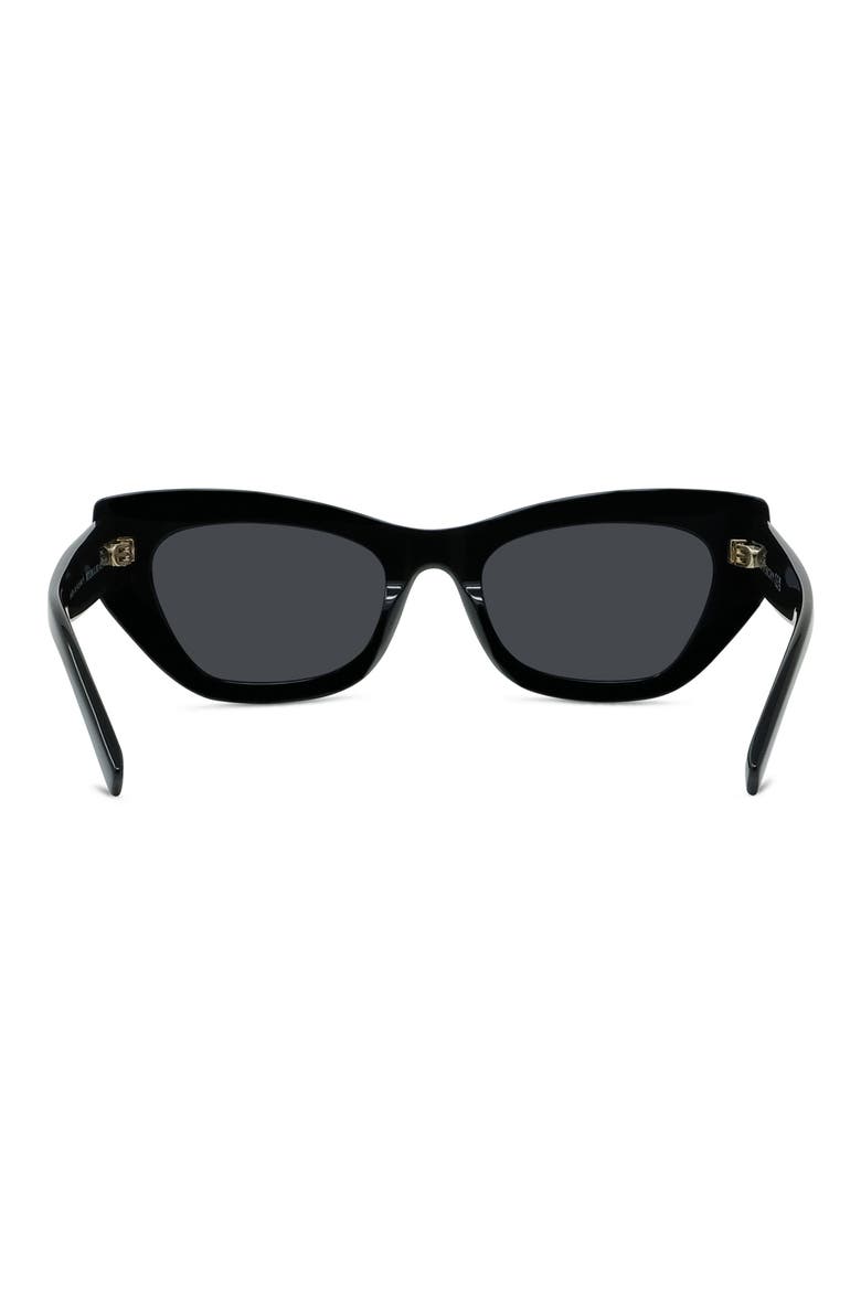 City 54mm Cat Eye Sunglasses, Alternate, color, SHINY BLACK / SMOKE