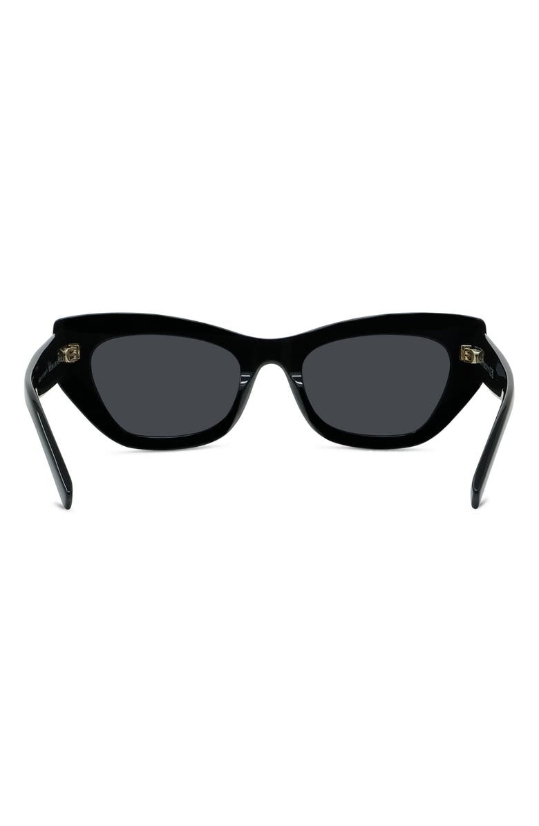 Givenchy City 54mm Cat Eye Sunglasses, Alternate, color, Shiny Black / Smoke