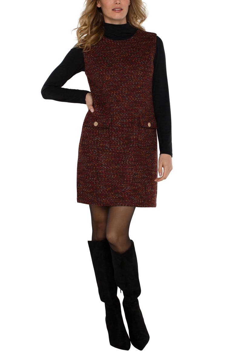 Sleeveless Sweater Dress, Alternate, color, BORDEAUX MULTI