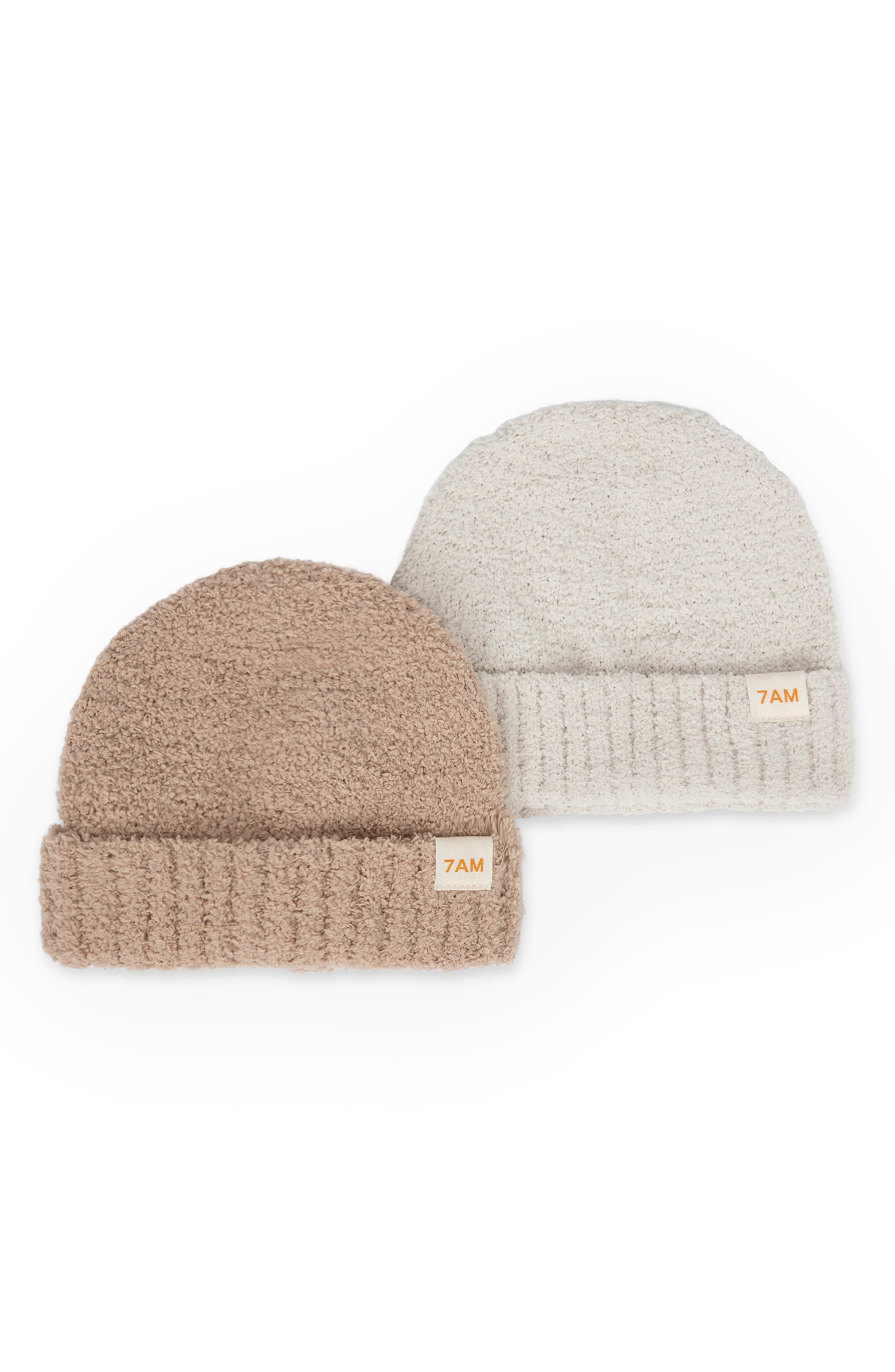 7 A.m. Enfant Kids' 2-pack Chenille Beanies In Multi