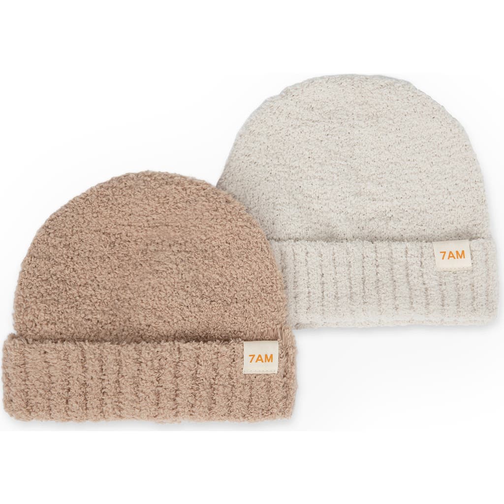 7 A.m. Enfant Kids' 2-pack Chenille Beanies In Multi