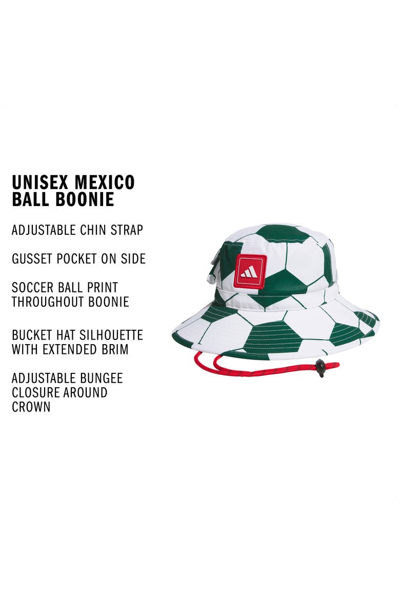 Mexico Ball Boonie Hat, Alternate, color, GREEN-WHITE/ SCARLET/ WHITE