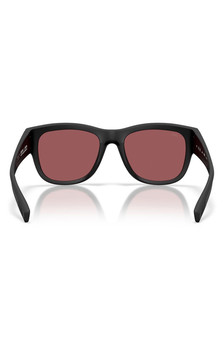 Costa Del Mar Caleta 55mm Polarized Square Sunglasses, Alternate, color, Netplus Black / Gold